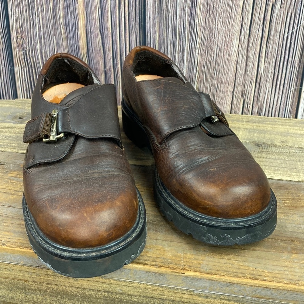 Timberland Womens Brown Leather Monk Strap Waterproof Shoes Size 7